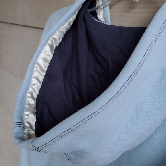 LIMITED TOO Authentic Y2K Baby Blue Text Graphic Pullover Half-zip Hoodie ❄⛄ - Picture 12 of 16